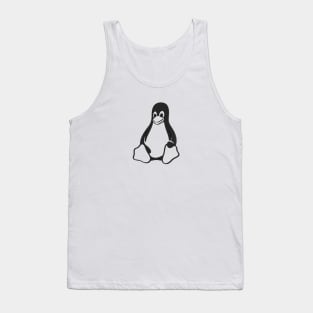 Tux 3D - Black Tank Top